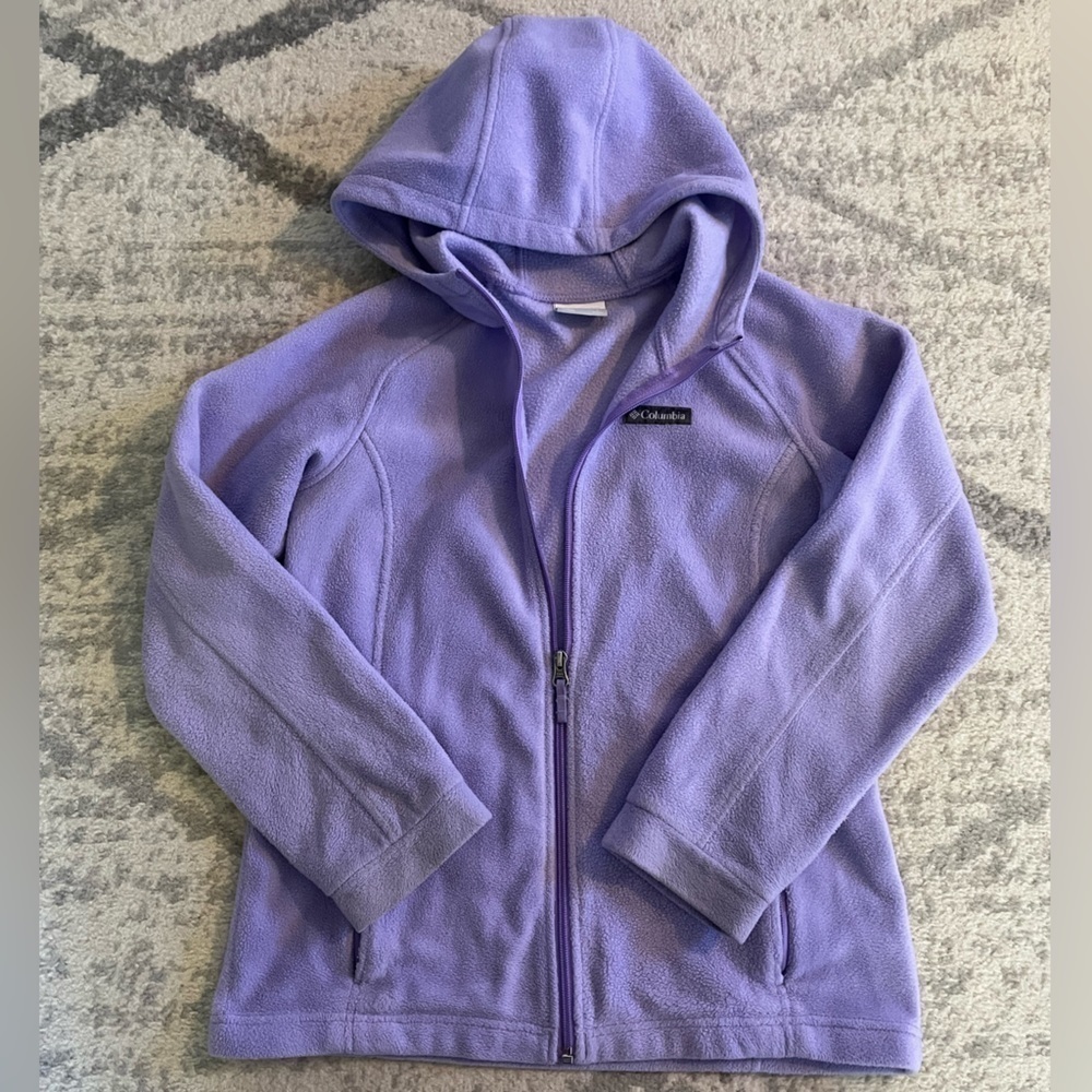 Columbia Girls Purple Zip Up Hooded Coat